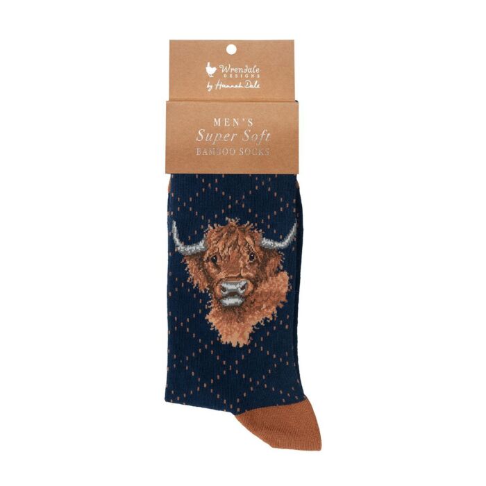 Wrendale Designs Highland Heathers Highland Cow Men's Socks